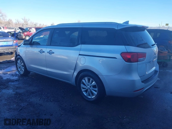 2016 Kia Sedona LX with VIN KNDMB5C18G6164472, listed as a IAAI auction lot 41661530 with 116,904 mi miles. Bid and sale history available at carsss.com. Image 3.