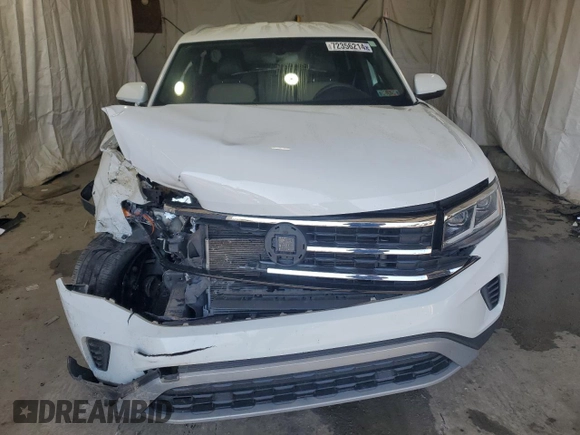 2022 Volkswagen Atlas SE with VIN 1V2LC2CA6NC200437, listed as a Copart auction lot 72356214 with 67,105 mi miles and Salvage title. Bid and sale history available at DreamBid. Image 5.