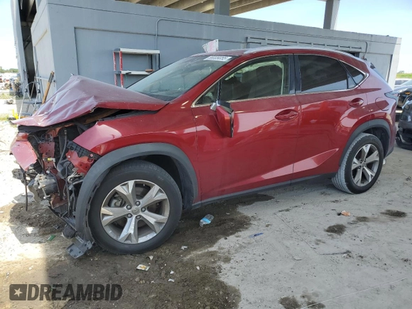 2017 Lexus NX 200t with VIN JTJYARBZ4H2055628, listed as a Copart auction lot 56009055 with 80,587 mi miles and Salvage Title. Bid and sale history available at DreamBid. Image 1.