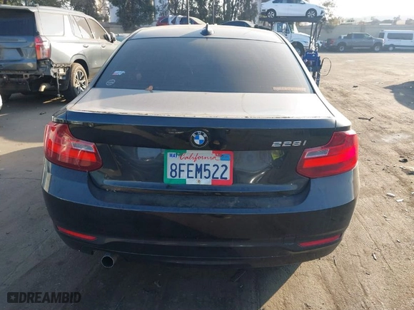 2014 BMW 2 Series 228i with VIN WBA1F5C57EV256067, listed as a IAAI auction lot 41283608 with 108,128 mi miles. Bid and sale history available at carsss.com. Image 16.