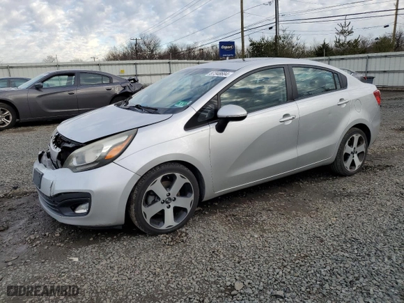 2012 Kia Rio SX with VIN KNADN4A37C6070838, listed as a Copart auction lot 87348684 with 105403 miles and Salvage Title. Bid and sale history available at carsss.com. Image 1.