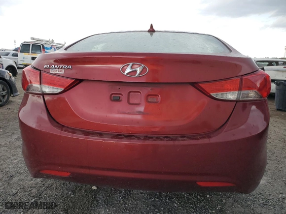 2013 Hyundai Elantra GLS PZEV with VIN 5NPDH4AE5DH316031, listed as a Copart auction lot 53078315 with 197,562 mi miles and Non Repairable. Bid and sale history available at carsss.com. Image 6.