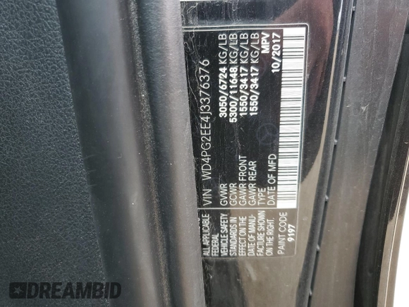 2018 Mercedes-Benz Metris Passenger z VIN WD4PG2EE4J3376376, wystawiony jako Copart lot #56536675 z przebiegiem 169 329 mil mil oraz Tytuł czysty. Historia ofert i sprzedaży dostępna na DreamBid. Obrazek 13.