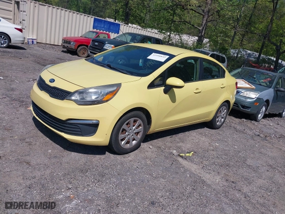 2016 Kia Rio LX with VIN KNADM4A37G6544196, listed as a IAAI auction lot 41998845 with 100,518 mi miles. Bid and sale history available at carsss.com. Image 2.