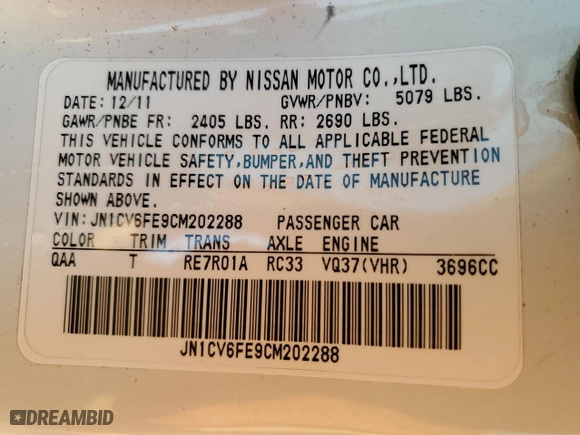 2012 Infiniti G37 Convertible with VIN JN1CV6FE9CM202288, listed as a Copart auction lot 74030244 with 0 mi miles and Non Repairable. Bid and sale history available at carsss.com. Image 13.