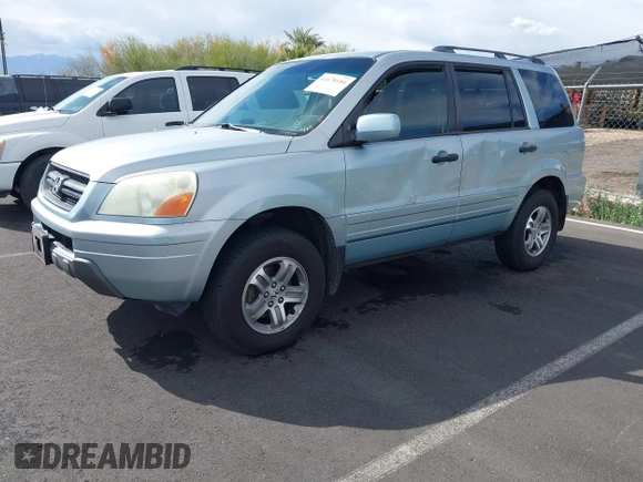 2003 Honda Pilot EX with VIN 2HKYF184X3H514170, listed as a IAAI auction lot 41678184 with 153,504 mi miles. Bid and sale history available at carsss.com. Image 2.
