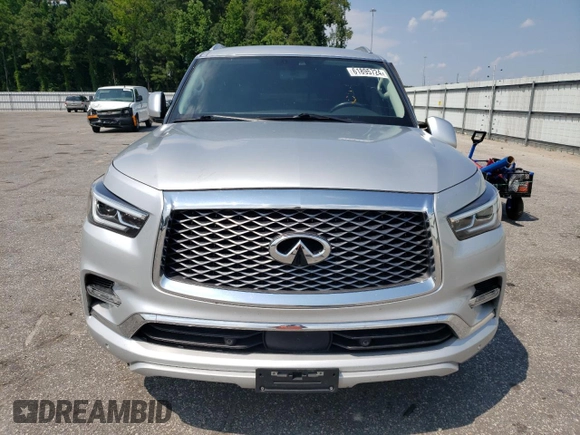 2020 Infiniti QX80 LUXE with VIN JN8AZ2NE7L9255159, listed as a Copart auction lot 61895724 with 113,974 mi miles and Salvage Title. Bid and sale history available at carsss.com. Image 5.