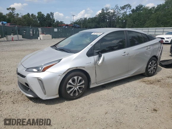 2021 Toyota Prius LE z VIN JTDL9MFU8M3024197, wystawiony jako Copart lot #58790155 z przebiegiem 111 216 mil mil oraz Szkoda całkowita • Salvage title. Historia ofert i sprzedaży dostępna na DreamBid. Obrazek 1.