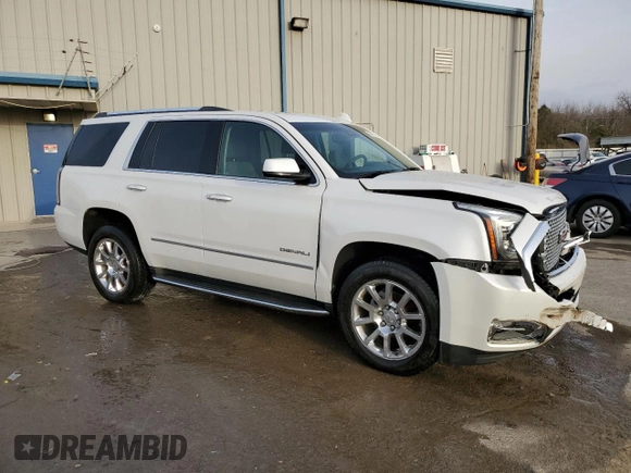 2017 GMC Yukon Denali with VIN 1GKS2CKJ6HR274387, listed as a Copart auction lot 48421715 with 99,291 mi miles and Salvage Title. Bid and sale history available at carsss.com. Image 4.
