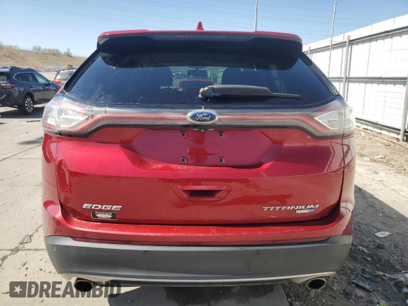2015 Ford Edge Titanium with VIN 2FMTK4K93FBB03491, listed as a Copart auction lot 54075365 with 94,095 mi miles and Salvage Title. Bid and sale history available at carsss.com. Image 6.
