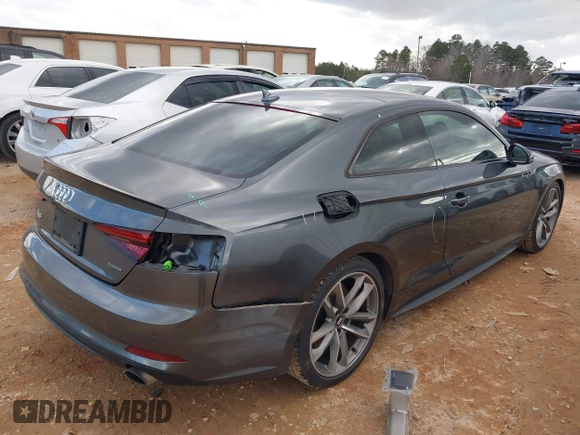 2019 Audi A5 Premium Plus with VIN WAUTNAF56KA061936, listed as a IAAI auction lot 41701015 with 72,318 mi miles and . Bid and sale history available at DreamBid. Image 4.