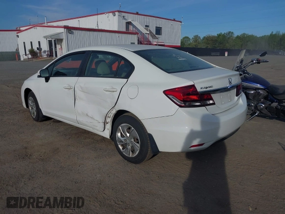 2015 Honda Civic Sedan LX with VIN 19XFB2F58FE292421, listed as a IAAI auction lot 42096298 with 141,594 mi miles. Bid and sale history available at carsss.com. Image 3.