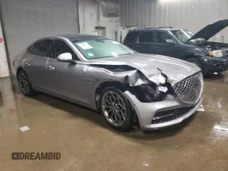 2021 Genesis G80 2.5T with VIN KMTGB4SC0MU044619, listed as a Copart auction lot 80350164 with 26,297 mi miles and Salvage Title. Bid and sale history available at DreamBid. Image 4.