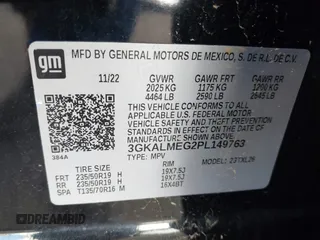 2023 GMC Terrain SLE with VIN 3GKALMEG2PL149763, listed as a IAAI auction lot 41944649 with 65,371 mi miles and . Bid and sale history available at DreamBid. Image 9.