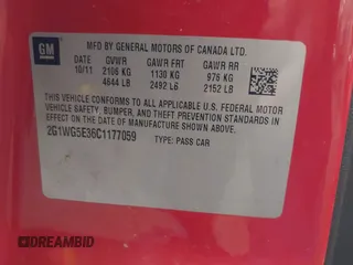 2012 Chevrolet Impala LT Fleet with VIN 2G1WG5E36C1177059, listed as a IAAI auction lot 41957921 with 182,974 mi miles and . Bid and sale history available at DreamBid. Image 9.
