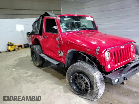 2014 Jeep Wrangler Sport with VIN 1C4AJWAG6EL139619, listed as a Copart auction lot 54935445 with 79,001 mi miles and Salvage title. Bid and sale history available at DreamBid. Image 14.