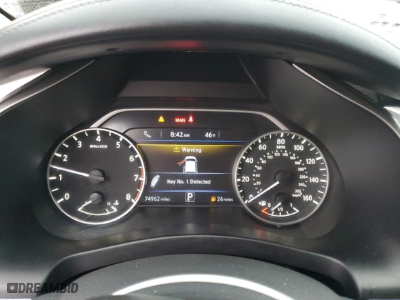 2015 Nissan Murano SL with VIN 5N1AZ2MH1FN208580, listed as a Copart auction lot 51736635 with 74,962 mi miles and Salvage Title. Bid and sale history available at carsss.com. Image 9.