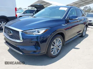 2025 Infiniti QX50 Pure with VIN 3PCAJ5AB8SF108675, listed as a IAAI auction lot 42358485 with 2,321 mi miles and . Bid and sale history available at DreamBid. Image 2.