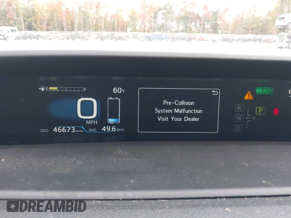 2021 Toyota Prius LE with VIN JTDKAMFP4M3183182, listed as a IAAI auction lot 41247715 with 46,673 mi miles and . Bid and sale history available at DreamBid. Image 7.