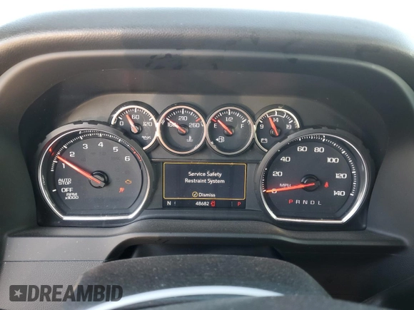 2021 Chevrolet Silverado 1500 LT with VIN 1GCRWCEKXMZ303497, listed as a Copart auction lot 72714484 with 48,682 mi miles and Salvage Title. Bid and sale history available at DreamBid. Image 9.