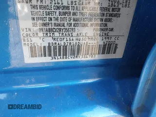 2024 Nissan Sentra SV with VIN 3N1AB8CV2RY356783, listed as a IAAI auction lot 41899816 with 17,474 mi miles and . Bid and sale history available at DreamBid. Image 9.