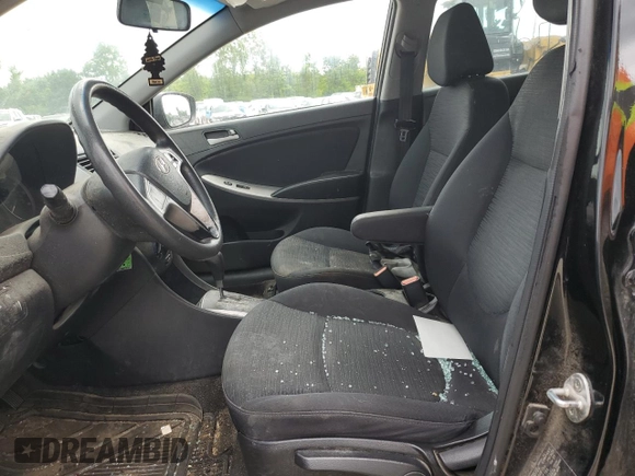 2016 Hyundai Accent SE with VIN KMHCT5AE8GU241668, listed as a Copart auction lot 57667274 with 0 mi miles and Salvage Title. Bid and sale history available at carsss.com. Image 7.
