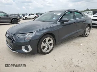 2022 Audi A3 Premium with VIN WAUAUDGY9NA076522, listed as a Copart auction lot 68919824 with 25,563 mi miles and Salvage Title. Bid and sale history available at carsss.com. Image 1.