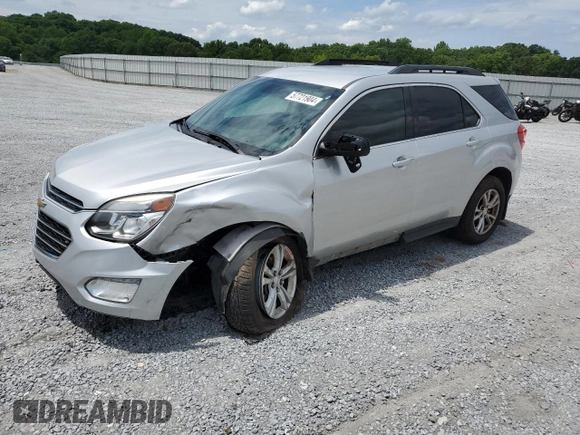 2017 Chevrolet Equinox LT with VIN 2GNALCEK8H1605236, listed as a Copart auction lot 57721904 with 87,316 mi miles and Salvage Title. Bid and sale history available at carsss.com. Image 1.