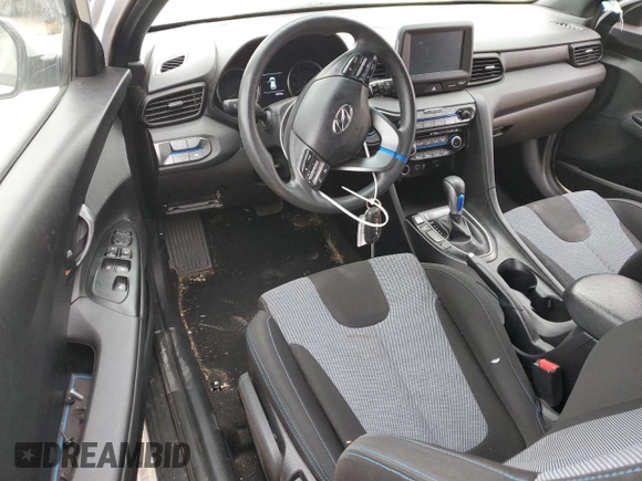 2019 Hyundai Veloster 2.0 with VIN KMHTG6AF5KU018693, listed as a Copart auction lot 76660363 with 74,498 mi miles. Bid and sale history available at carsss.com. Image 8.