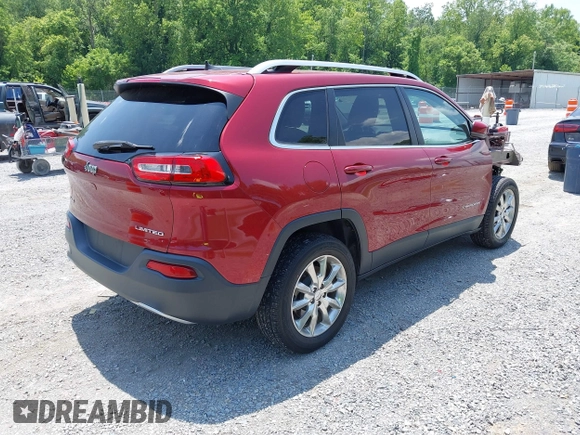 2016 Jeep Cherokee Limited with VIN 1C4PJMDB3GW267073, listed as a IAAI auction lot 42457201 with 84,325 mi miles and . Bid and sale history available at DreamBid. Image 4.