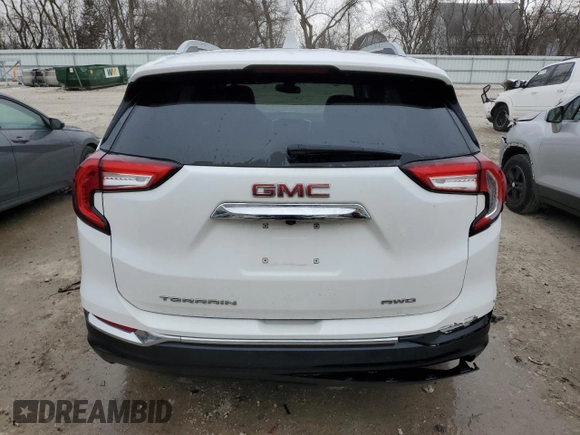 2023 GMC Terrain SLT with VIN 3GKALVEG9PL234444, listed as a Copart auction lot 51701135 with 27,744 mi miles and Salvage Title. Bid and sale history available at carsss.com. Image 6.