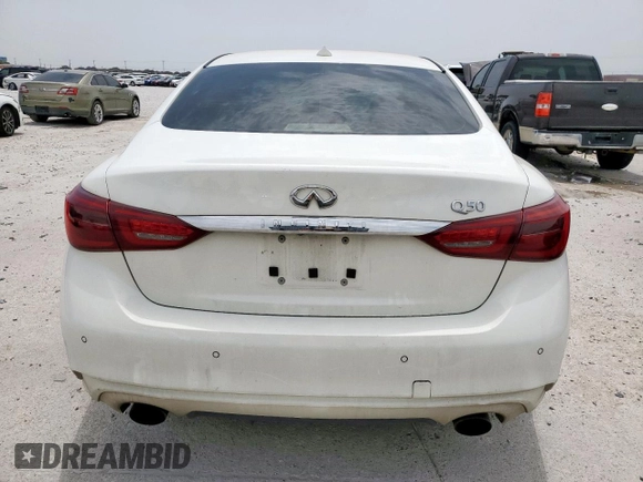2018 Infiniti Q50 Sport z VIN JN1EV7AP9JM354057, wystawiony jako Copart lot #57147175 z przebiegiem 93 777 mil mil oraz Szkoda całkowita • Salvage title. Historia ofert i sprzedaży dostępna na DreamBid. Obrazek 6.