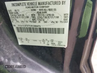 2012 Ford F-350 с VIN 1FD7X3F67CEC68473, выставлен на аукционе IAAI как лот 42131595 с пробегом 188 344 миль миль и . История ставок и продаж доступна на DreamBid. Изображение 9.