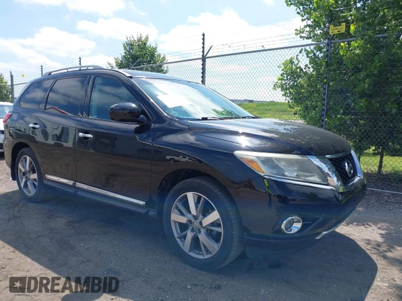 2013 Nissan Pathfinder Platinum with VIN 5N1AR2MN4DC684143, listed as a IAAI auction lot 42628621 with 88,901 mi miles and . Bid and sale history available at DreamBid. Image 6.