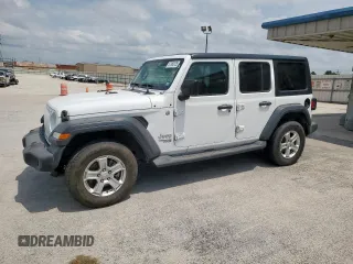 2019 Jeep Wrangler Unlimited Sport S with VIN 1C4HJXDG7KW533575, listed as a Copart auction lot 57068125 with 77,669 mi miles and Salvage title. Bid and sale history available at DreamBid. Image 1.