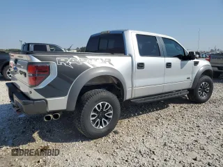 2014 Ford F-150 SVT Raptor with VIN 1FTFW1R6XEFC93674, listed as a Copart auction lot 47443025 with Not Provided miles and Salvage Title. Bid and sale history available at carsss.com. Image 3.