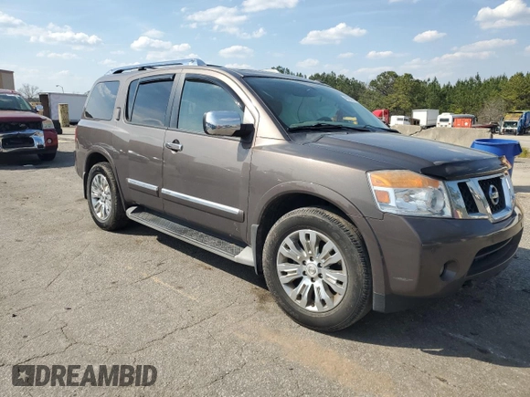 2015 Nissan Armada Platinum z VIN 5N1BA0NF1FN608684, wystawiony jako Copart lot #49003675 z przebiegiem 150 236 mil mil oraz Szkoda całkowita • Salvage title. Historia ofert i sprzedaży dostępna na DreamBid. Obrazek 4.