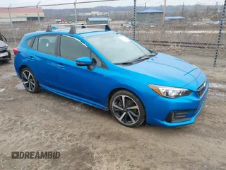 2023 Subaru Impreza Sport with VIN 4S3GTAM68P3721282, listed as a IAAI auction lot 41567014 with 39,700 mi miles. Bid and sale history available at carsss.com. Image 1.
