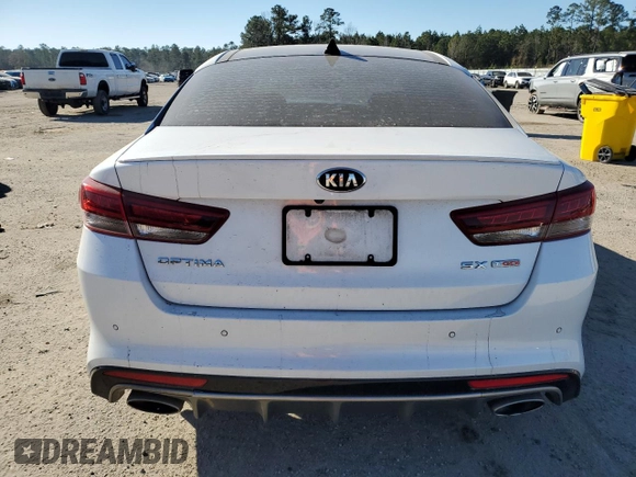 2016 Kia Optima SX Turbo with VIN 5XXGW4L22GG014136, listed as a Copart auction lot 87722665 with Not Provided miles and Salvage Title. Bid and sale history available at carsss.com. Image 6.
