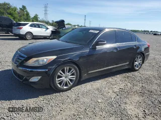 2012 Hyundai Genesis 4.6L with VIN KMHGC4DF3CU198755, listed as a Copart auction lot 50703025 with 91,427 mi miles and Salvage Title. Bid and sale history available at carsss.com. Image 1.