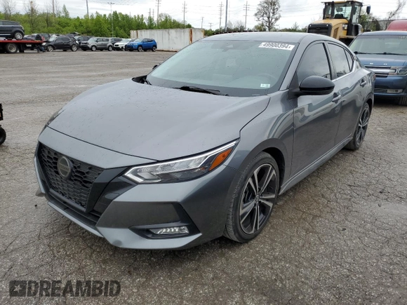 2022 Nissan Sentra SR with VIN 3N1AB8DV7NY270362, listed as a Copart auction lot 49900394 with 19,674 mi miles and Salvage Title. Bid and sale history available at carsss.com. Image 1.