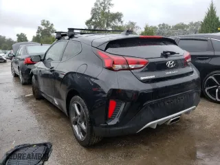 2020 Hyundai Veloster 2.0 with VIN KMHTG6AF4LU022817, listed as a Copart auction lot 64140082 with 52,130 mi miles. Bid and sale history available at carsss.com. Image 3.