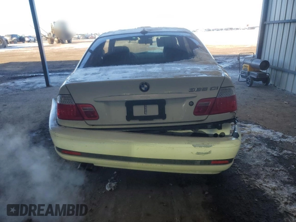 2006 BMW 3 Series 325Ci with VIN WBABD33456PL09635, listed as a Copart auction lot 42366765 with 126,083 mi miles and Salvage Title. Bid and sale history available at carsss.com. Image 6.