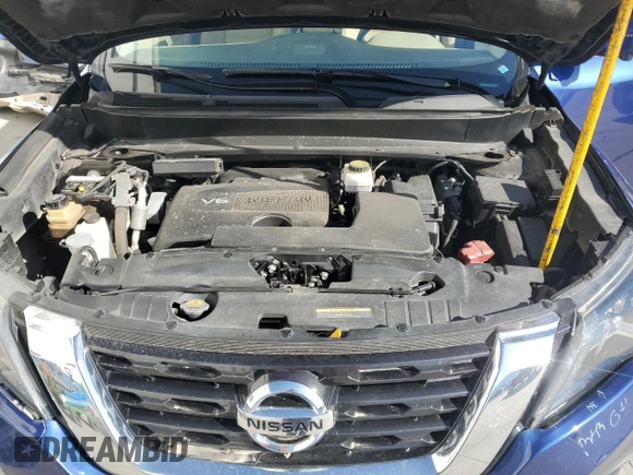 2018 Nissan Pathfinder SV z VIN 5N1DR2MMXJC658758, wystawiony jako Copart lot #54649225 z przebiegiem 85 657 mil mil oraz Szkoda całkowita • Salvage title. Historia ofert i sprzedaży dostępna na DreamBid. Obrazek 12.