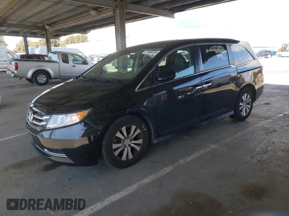 2017 Honda Odyssey EX-L with VIN 5FNRL5H62HB012121, listed as a Copart auction lot 47698345 with 98,940 mi miles and Salvage Title. Bid and sale history available at DreamBid. Image 1.
