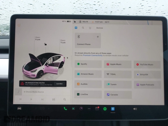 2023 Tesla Model 3 with VIN 5YJ3E1EA2PF626392, listed as a IAAI auction lot 42288413 with 25,605 mi miles and . Bid and sale history available at DreamBid. Image 18.