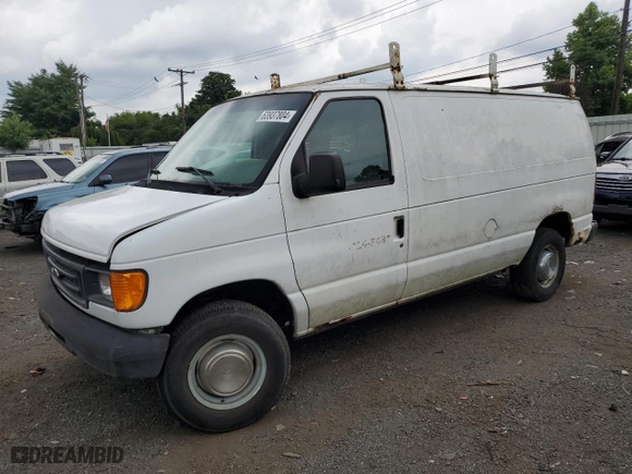 2006 Ford Econoline Cargo Van with VIN 1FTNE24W76HA52642, listed as a Copart auction lot 63937804 with 219,007 mi miles and Clean Title. Bid and sale history available at carsss.com. Image 1.