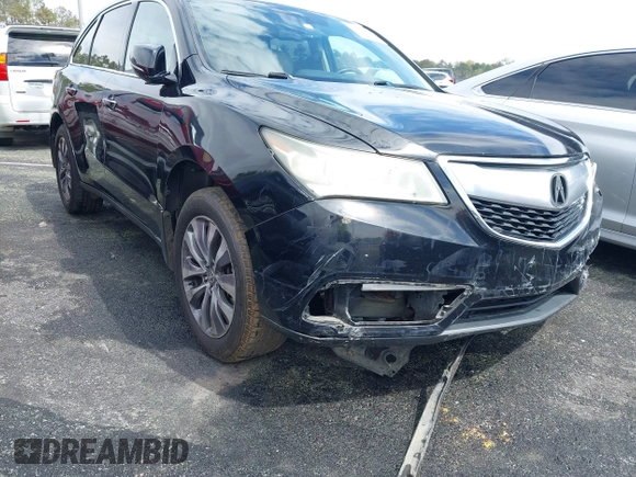 2014 Acura MDX Tech Pkg with VIN 5FRYD3H49EB018603, listed as a IAAI auction lot 41838016 with 203,609 mi miles. Bid and sale history available at carsss.com. Image 1.