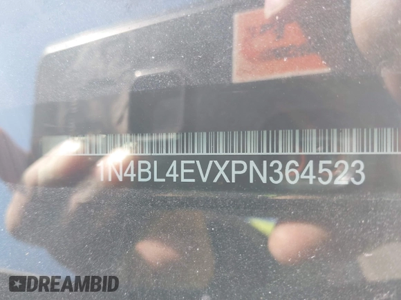 2023 Nissan Altima SL with VIN 1N4BL4EVXPN364523, listed as a IAAI auction lot 41680453 with 46,601 mi miles and . Bid and sale history available at DreamBid. Image 9.