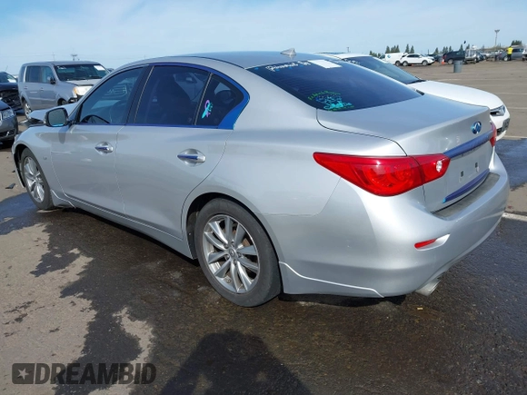 2014 Infiniti Q50 Premium with VIN JN1BV7AP2EM679481, listed as a IAAI auction lot 41836371 with 133,393 mi miles. Bid and sale history available at carsss.com. Image 3.
